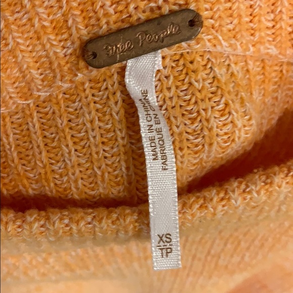 Free People Too Good Pullover Orange XS - Picture 4 of 5